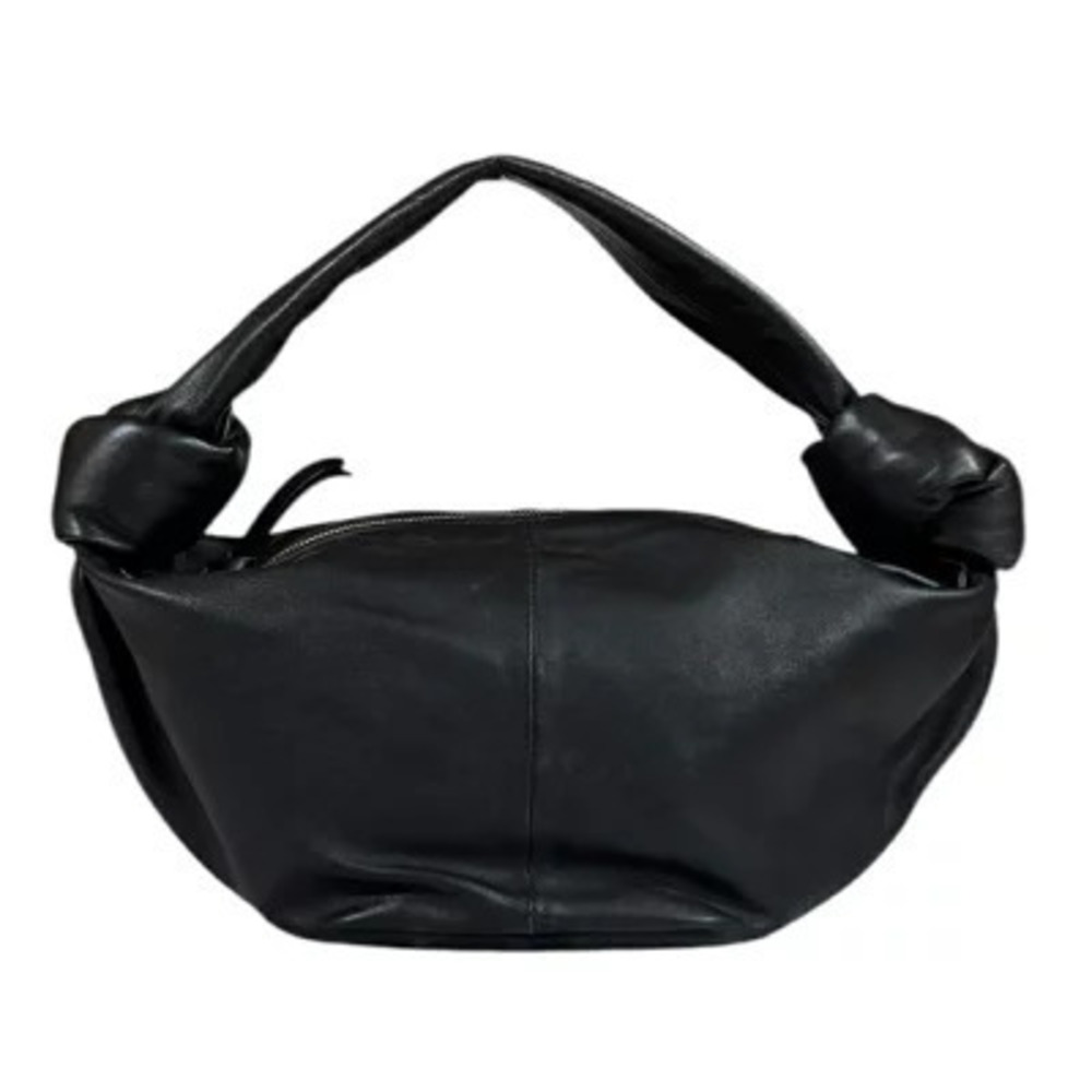 Bottega Veneta Double Knot Handbag Leather Black